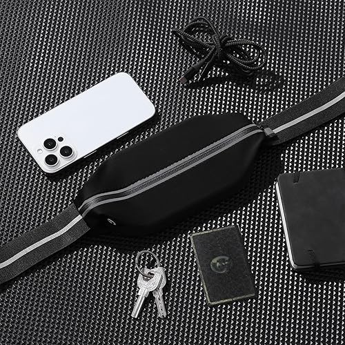 Miniatura 4 de Cangurera para correr y correr para correr y correr con soporte para teléfono, bolsa de cintura para entrenamiento, cinturón de bolsillo expandible