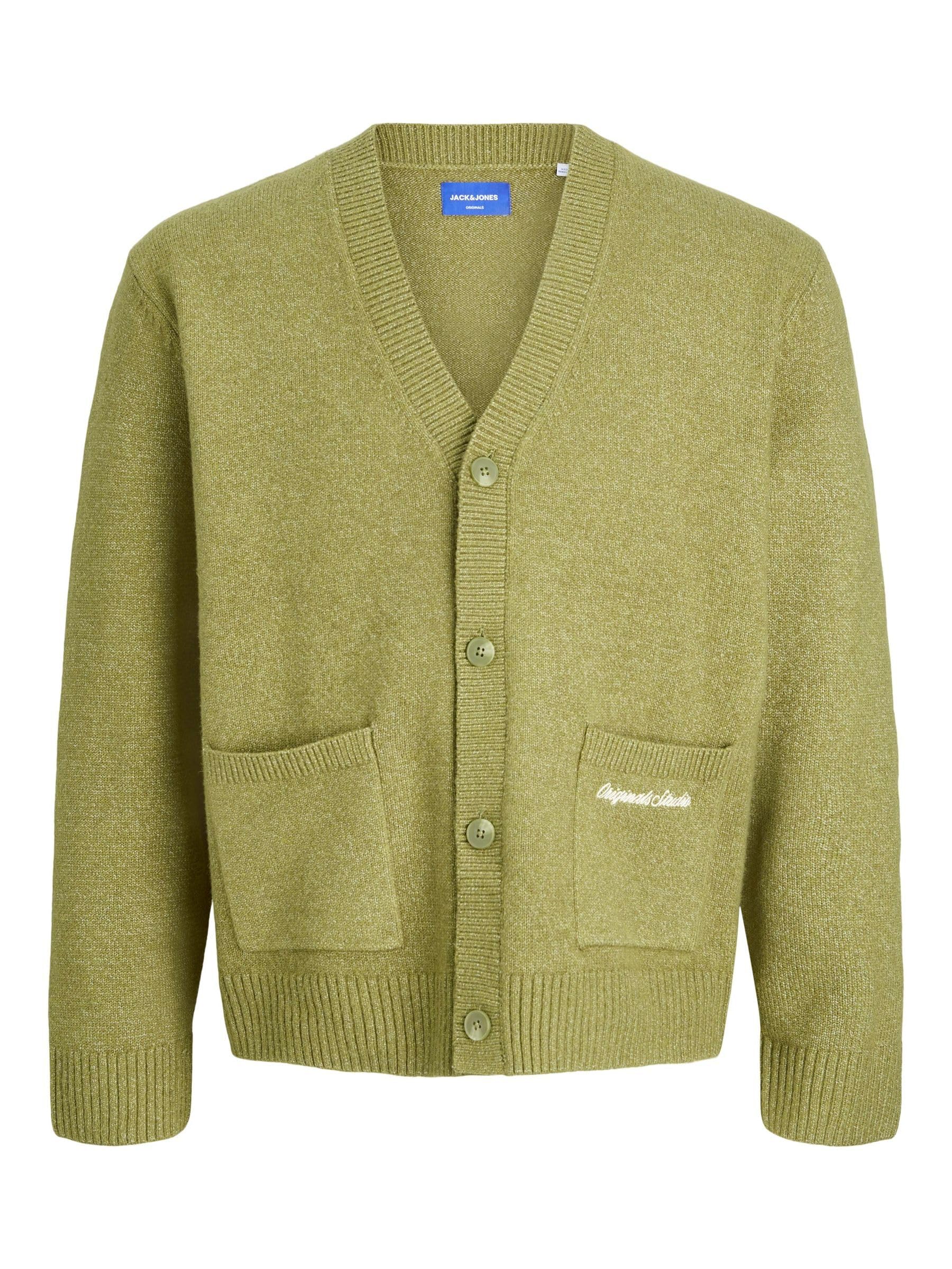 JACK & JONES Jornorrebro Knit Cardigan, Olive (drab Olive), L