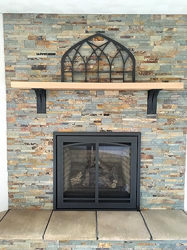 Miniatura 4 de Steel Heavy Duty Support Bracket, Fireplace Mantel Bracket, 4" Wide Iron Bracket (Custom Size Option, Black)