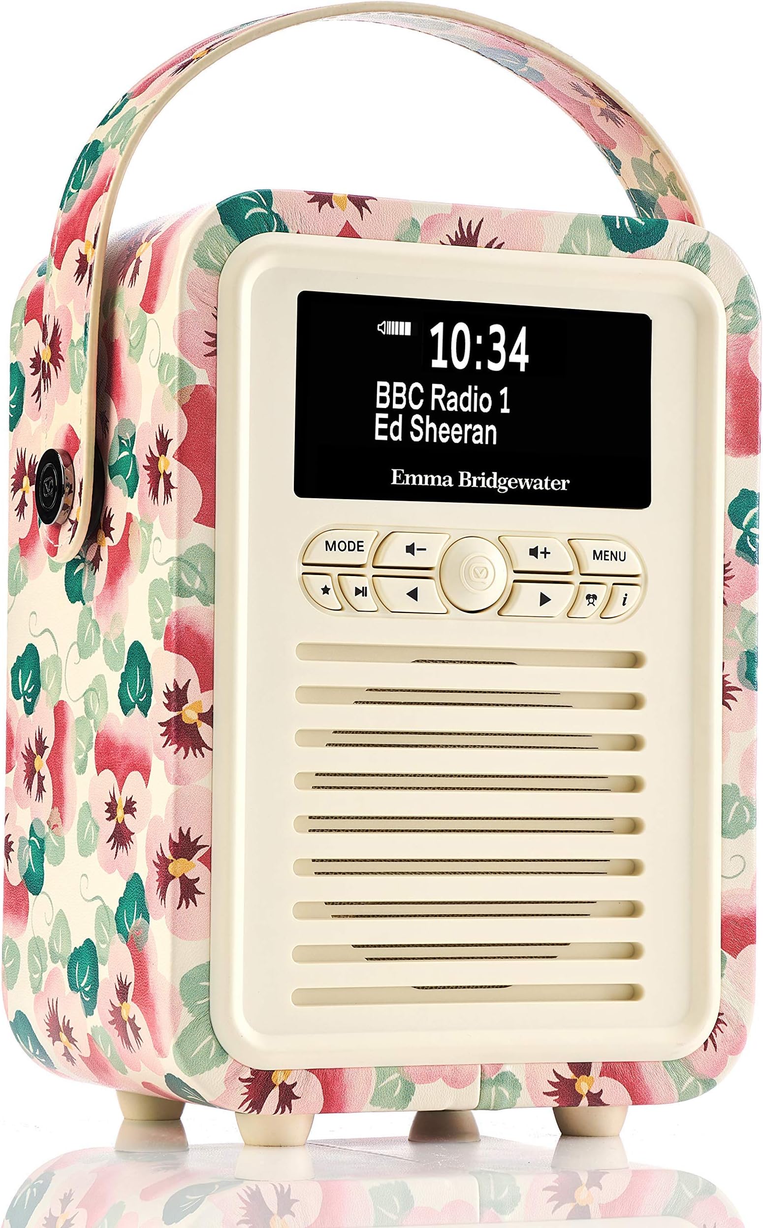 VQ Retro Mini DAB Radio with Bluetooth, Radio Alarm Clock with FM supportability. Mains and Battery Powered Portable DAB/DAB+ Digital Radio