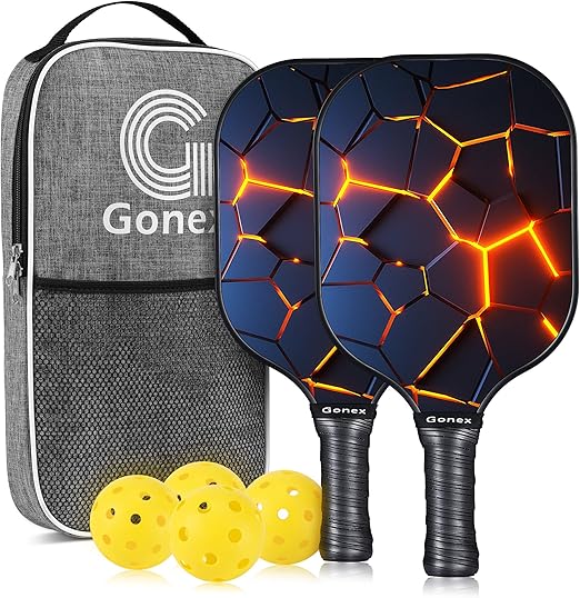 Gonex Lot de 2 raquettes de pickleball approuvées par l'USAPA en