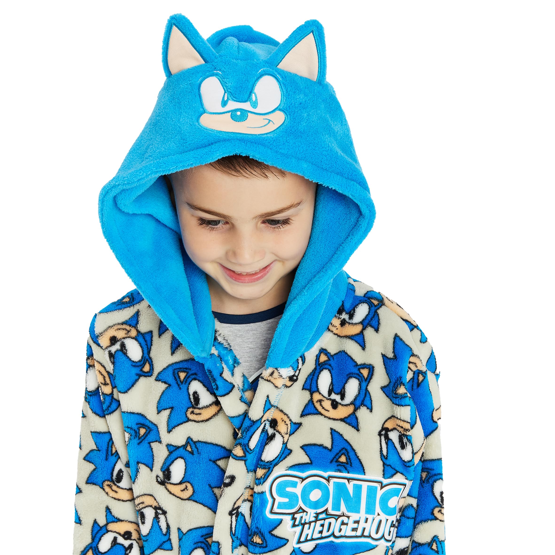Sonic The Hedgehog Albornoz para niños con estampado