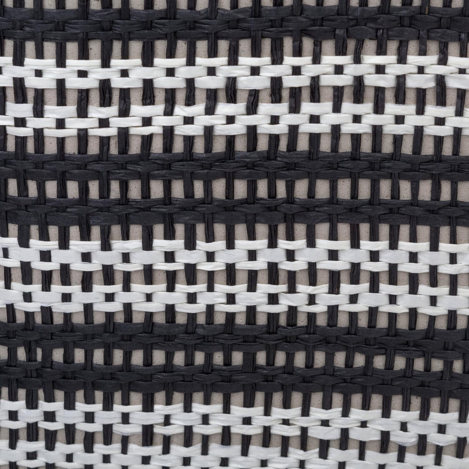 DII Woven Paper Storage Bin, Basketweave, Black & White, Medium