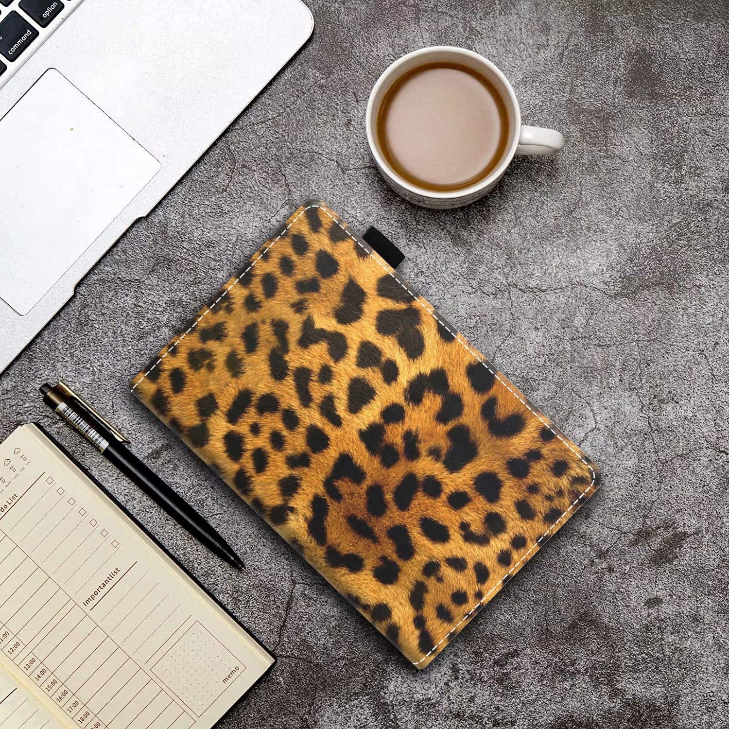 Case for Amazon Kindle Fire HD 10 & 10 Plus Tablet 10.1" (13th/11th Generation, 2023/2021 Release) - PU Leather Folio Case with Smart Auto Wake/Sleep, Leopard Print
