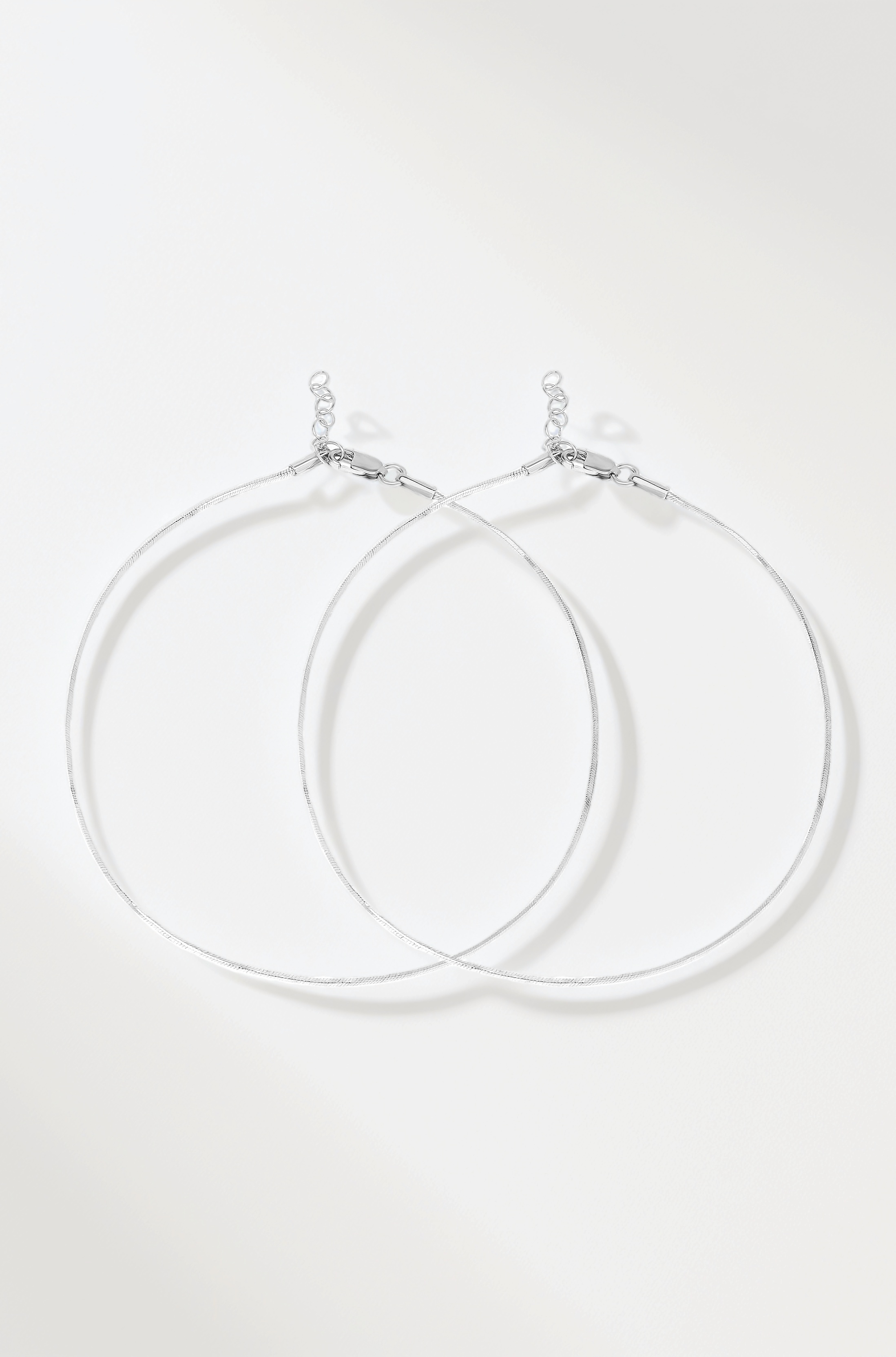 ZAVYA 925 Sterling Silver Anklet Pair | Rhodium Plated Adorned Women Chain Anklet | With Certificate of Authenticity and 925 Hallmark