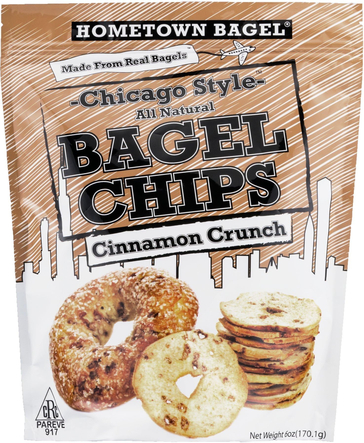 Hometown Bagel Bagel Chips44; Chicago Style44; Cinnamon Crunch44; 6 Oz44; Case of 12