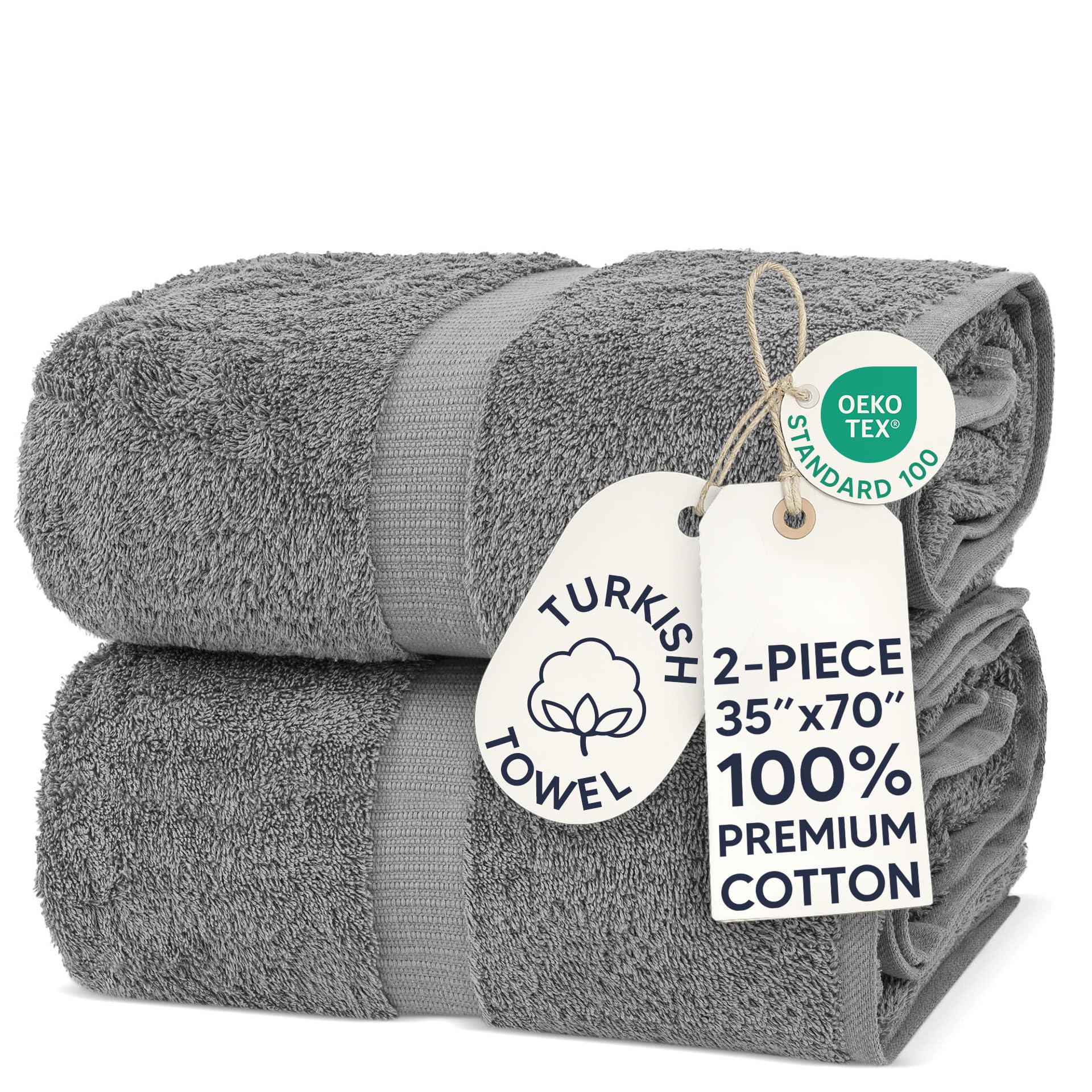 Chakir Turkish Cotton Bath Towels - 4 Pack -17