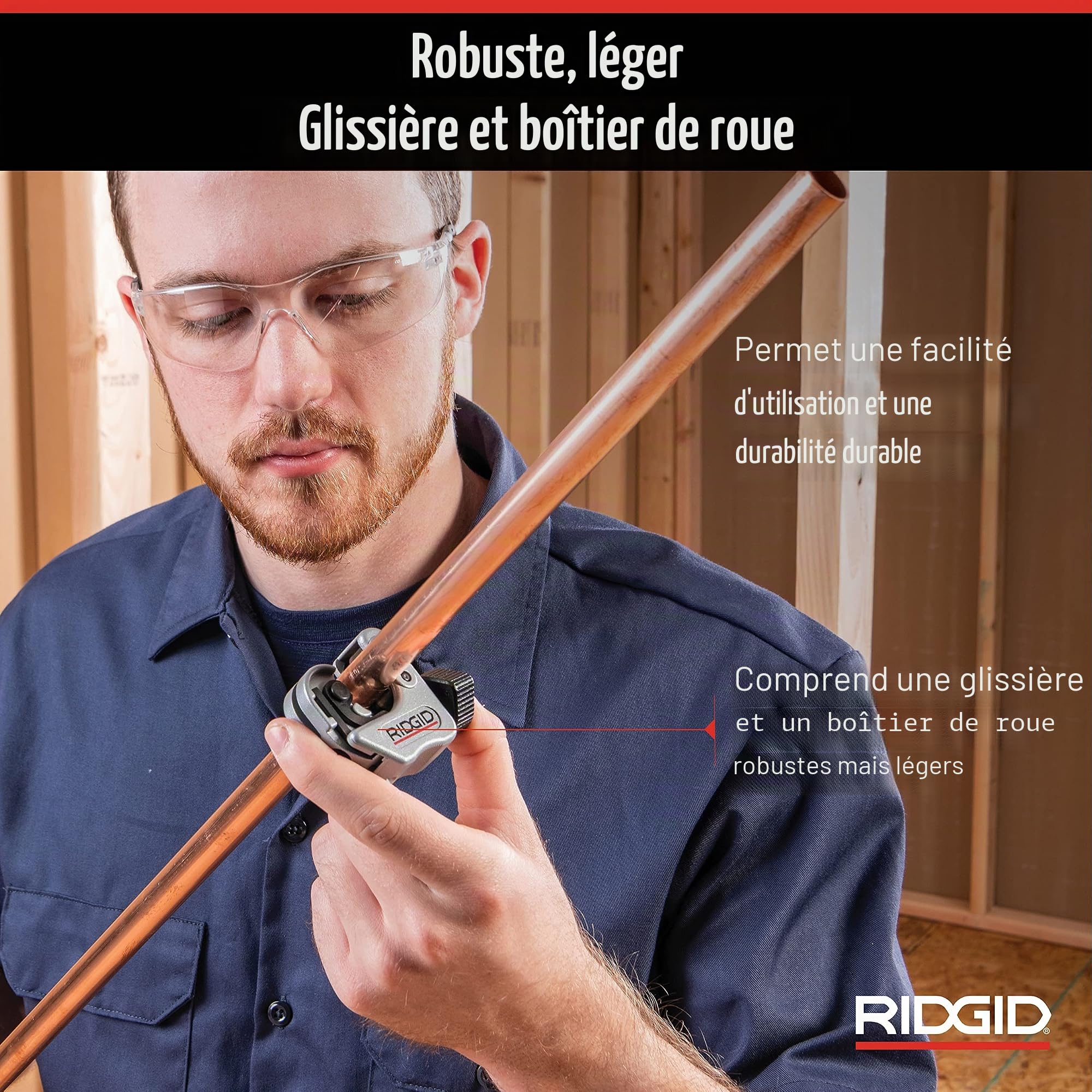 RIDGID 86127 Modèle 118 Coupe tube en cuivre, aluminium, laiton et plastique 6,35 mm à 3,8 cm