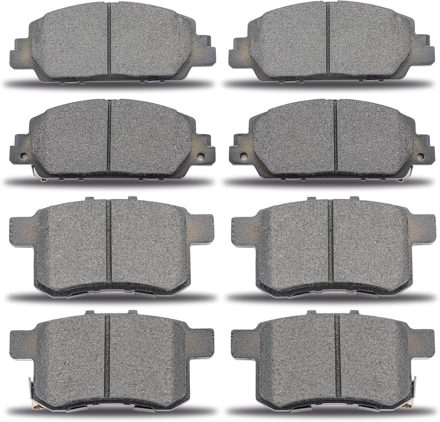 D1654 D1451 Front Rear Semi-metallic Brake Pads Set Compatible with Honda For Accord 2013-2017
