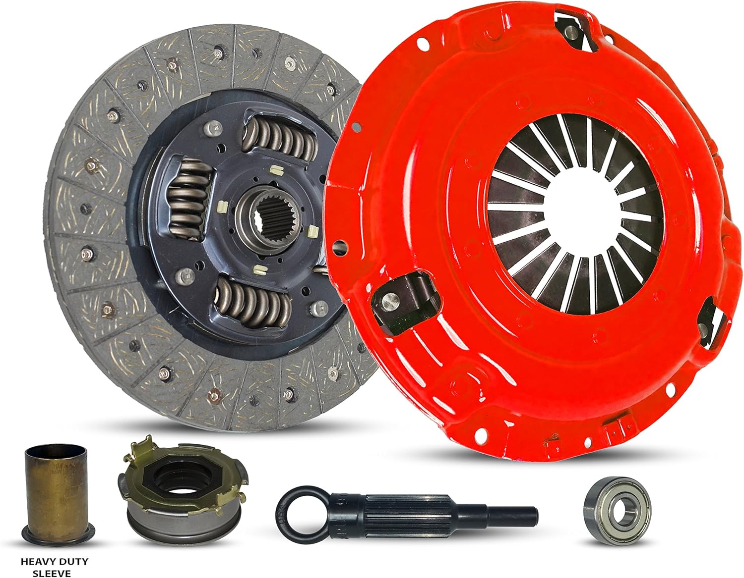 Clutch Kit With Sleeve Compatible With Impreza Legacy Sedan Wagon L Outback Brighton Limited Postal LS Coupe 1990-2001 1.8L H4 2.2L H4 (EJ18; Stage 1; 15-010R)