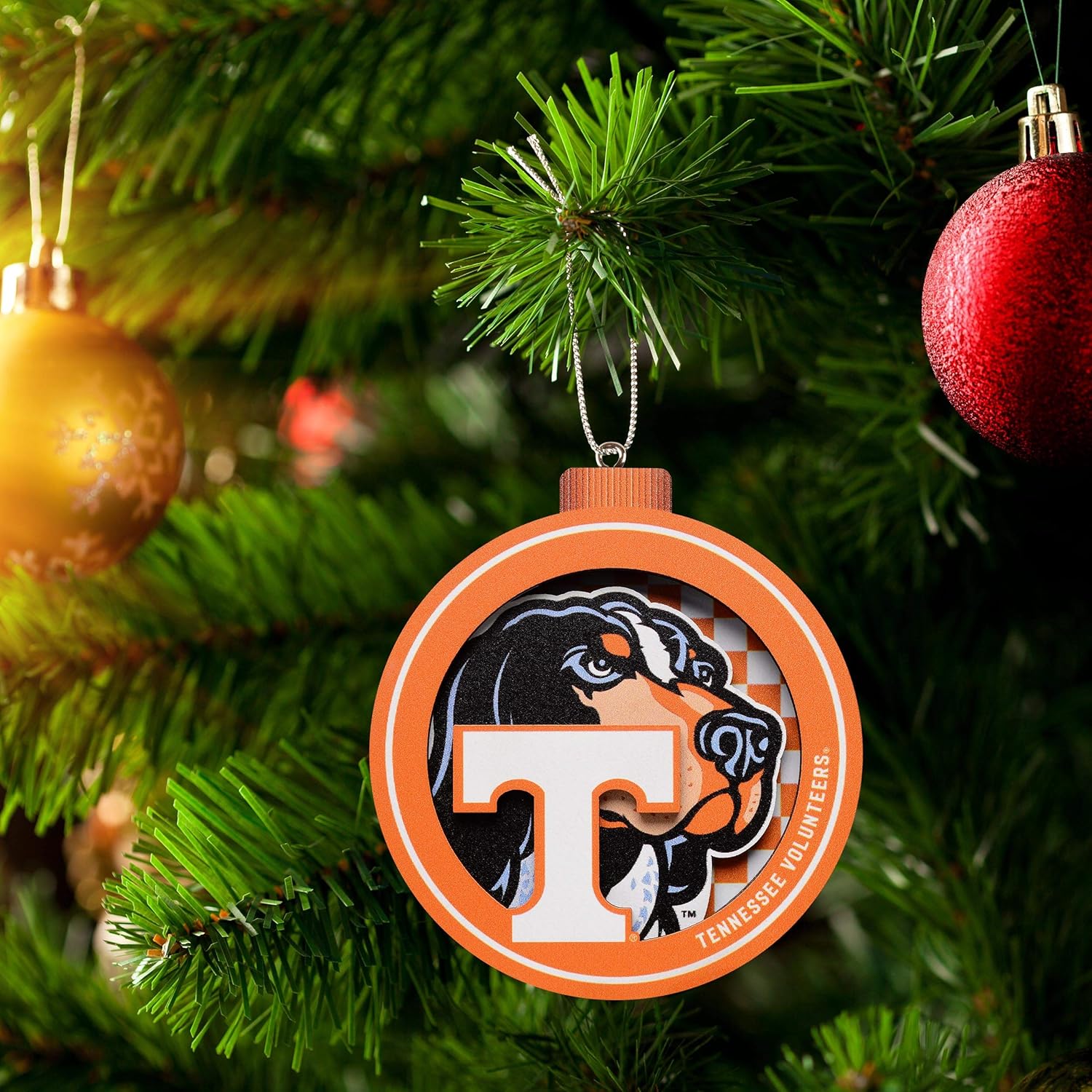 YouTheFan NCAA Tennessee Volunteers 3D Logo Series Ornament, team colors : Sports & Outdoors