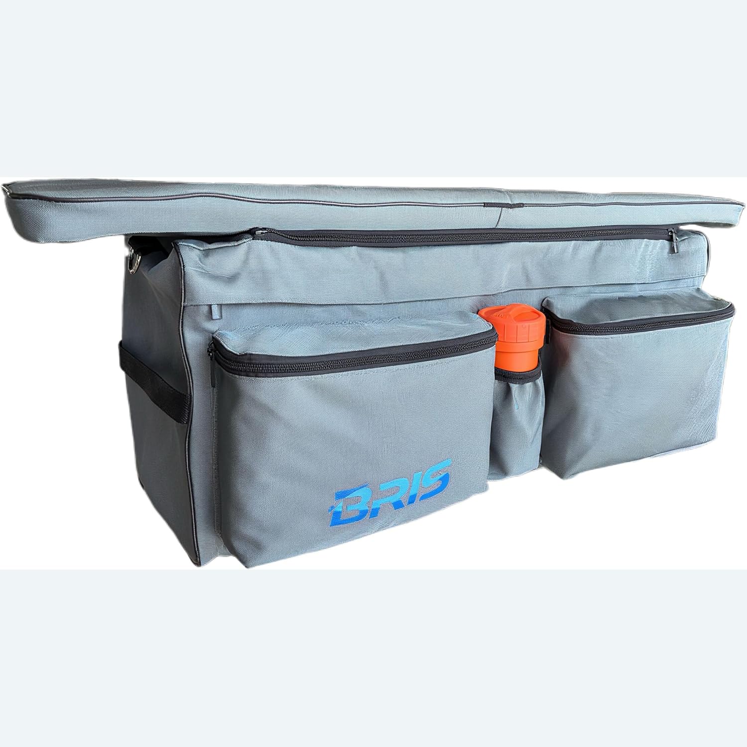 BRIS Inflatable Boat Bench Seat Cushion with Detachable Seat Bag (Gray, XS)