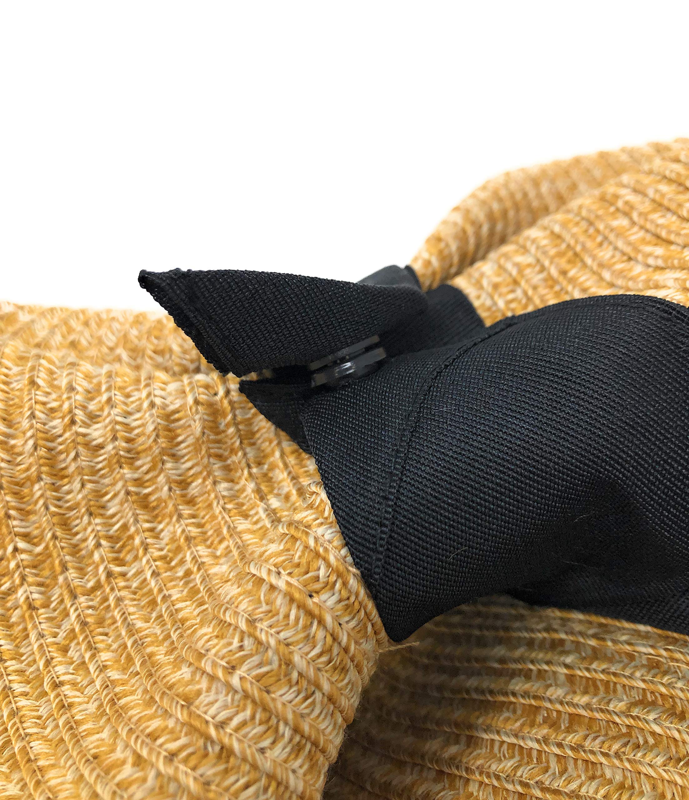 Nickanny's Cappello da Spiaggia a Tesa Larga modellabile UPF 50 con Fiocco