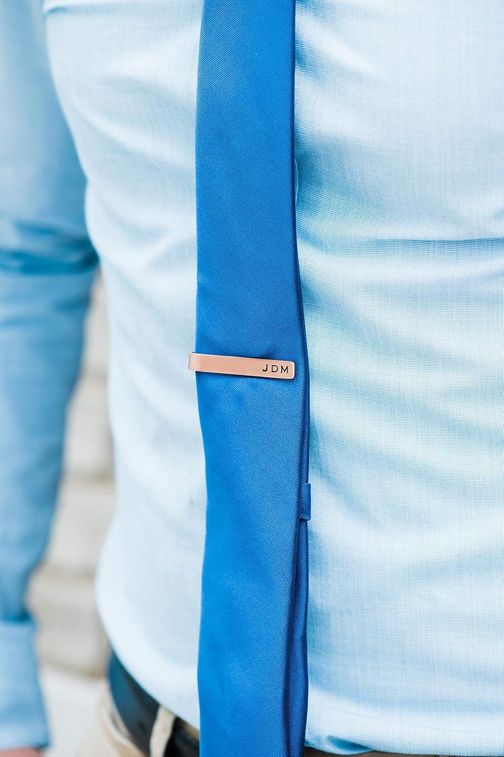 Personalized Copper Tie Clip - Necktie Pinch Clip - 7th Anniversary Valentine's Gift for Men