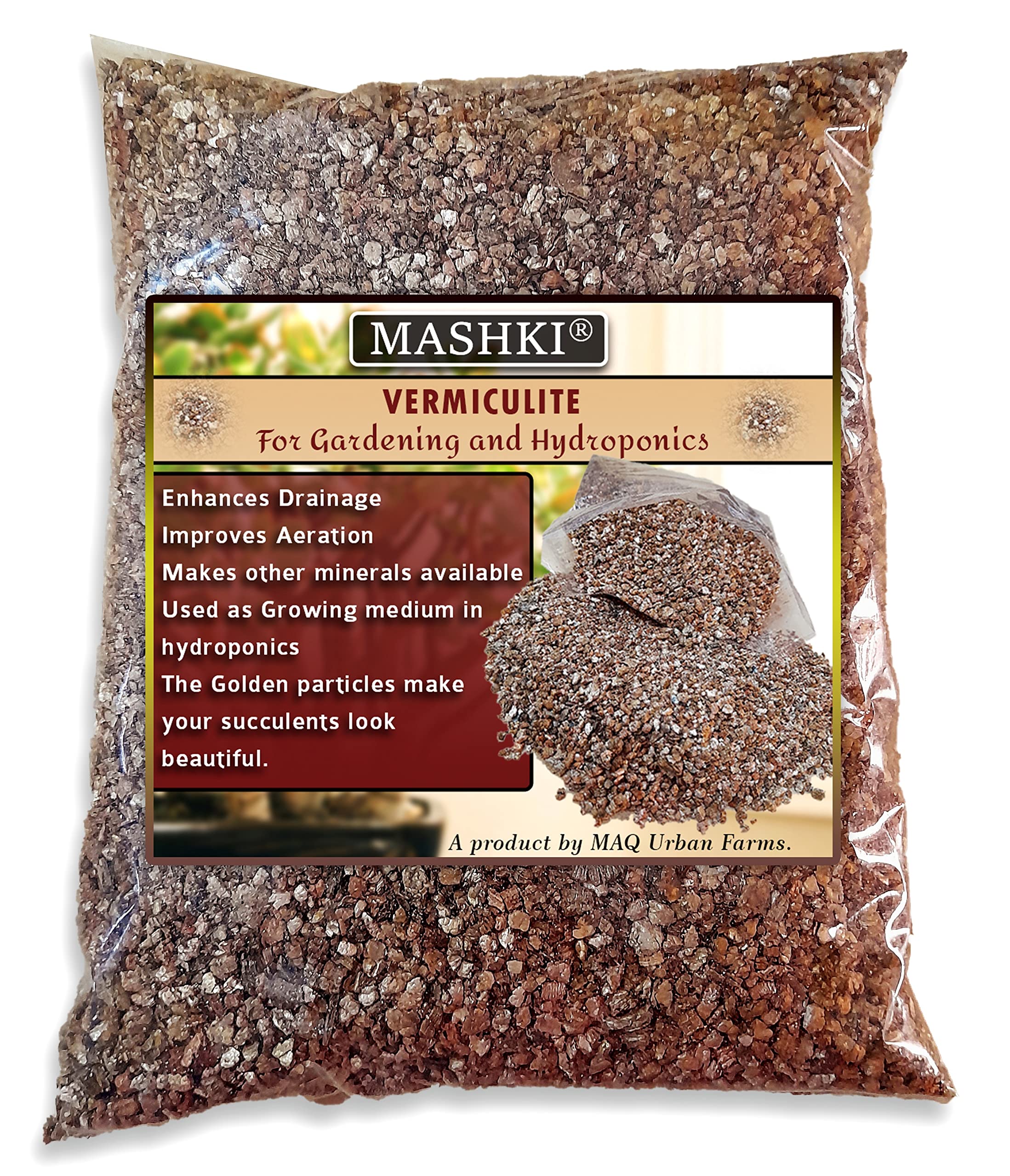 MASHKI Vermiculite for Gardening Used for Hydroponics & Gardening, Best Mix for Soil Aeration and Water Drainage | Stronger Roots and Prevents Root Rot, Organic Soil Additive Potting Soil (1) (B0B9S8YRR4) Amazon Price History, Amazon Price Tracker