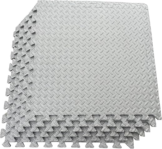 Kobo AC-62 Puzzle Exercise Mat, EVA Foam Interlocking Tiles, Protective Flooring for Gym Equipment and Cushion for Workout...