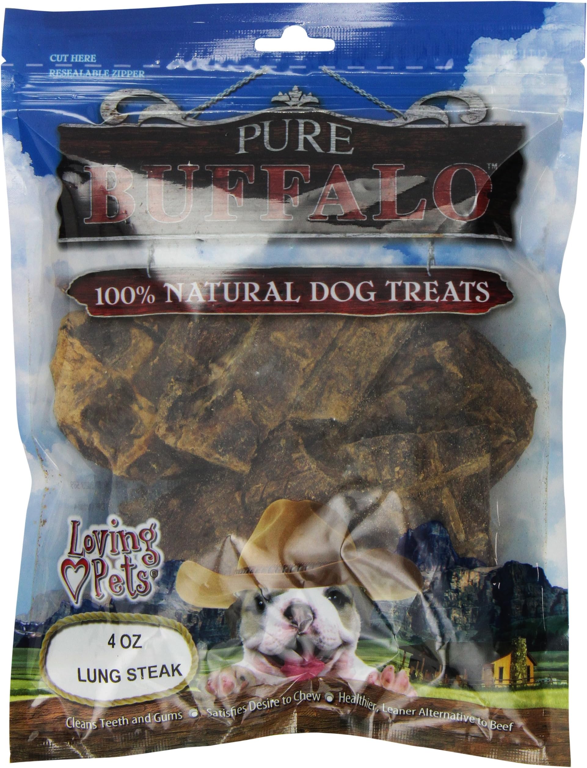 Raw Paws Water Buffalo Jerky Treats for Dogs, 16oz