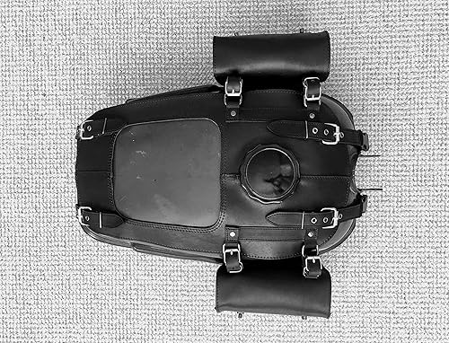 Miniatura 3 de Motorcycle leather bags for URAL motorcycle gas tank with toolbox (Black)