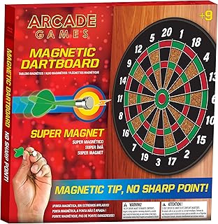 Arcade Magnetic Dartboard Game for Kids, Adults & Family, 16-inch