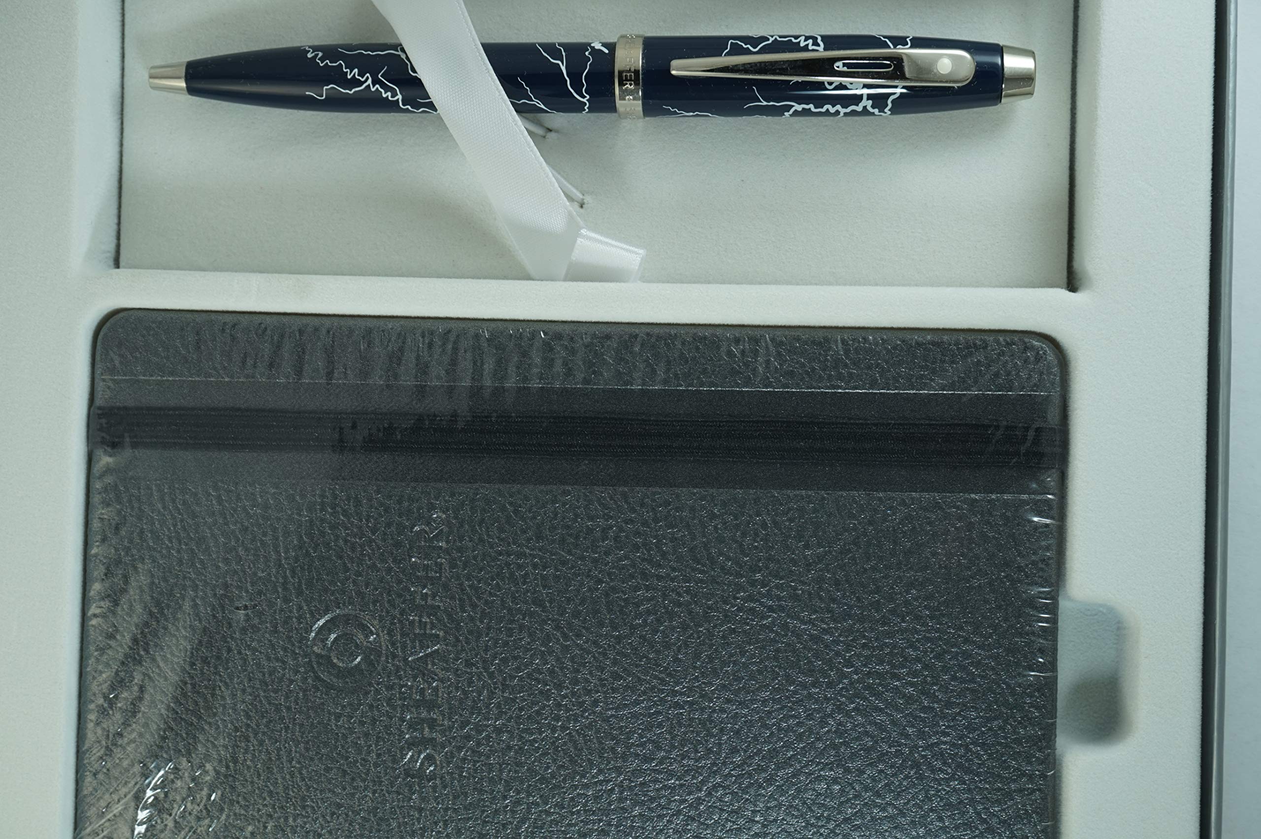 Sheaffer100 Special Edition Thunder Lightning Ballpoint Pen with Nickel Trim and Matching Crispy Sheaffer Journal