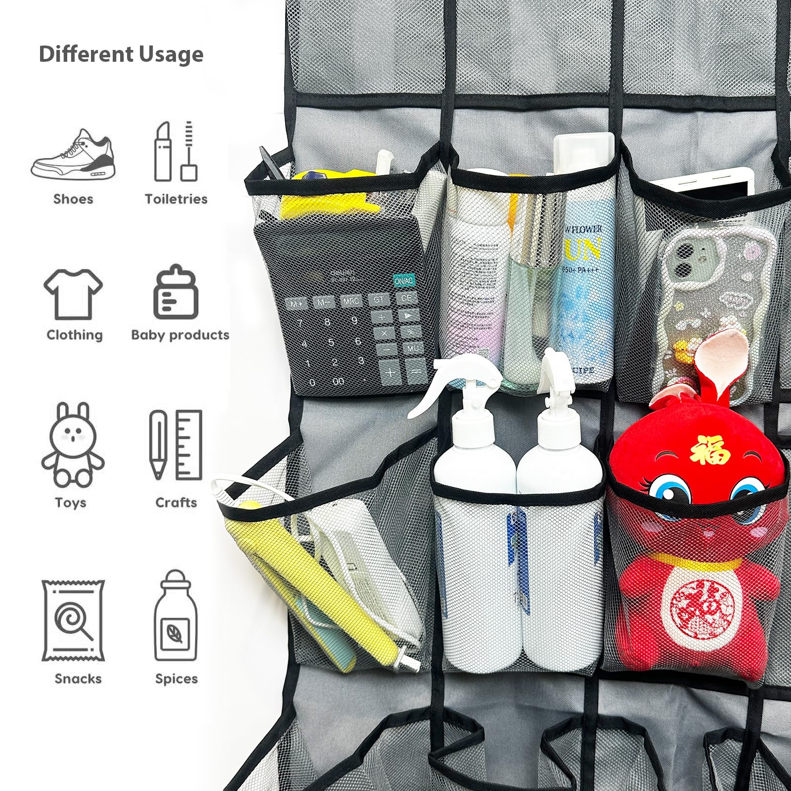 VERONLY 35 Large Pockets Over the Door Shoe Organizer - Image 3