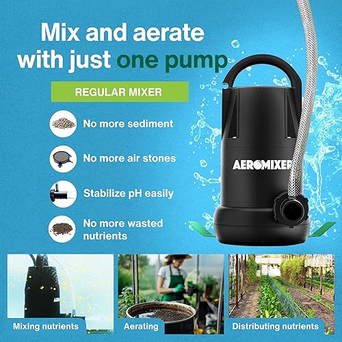 Miniatura 9 de Aeromixer Synthetic Pro Edition 34 HP sumergible mezcla + bomba de aireación