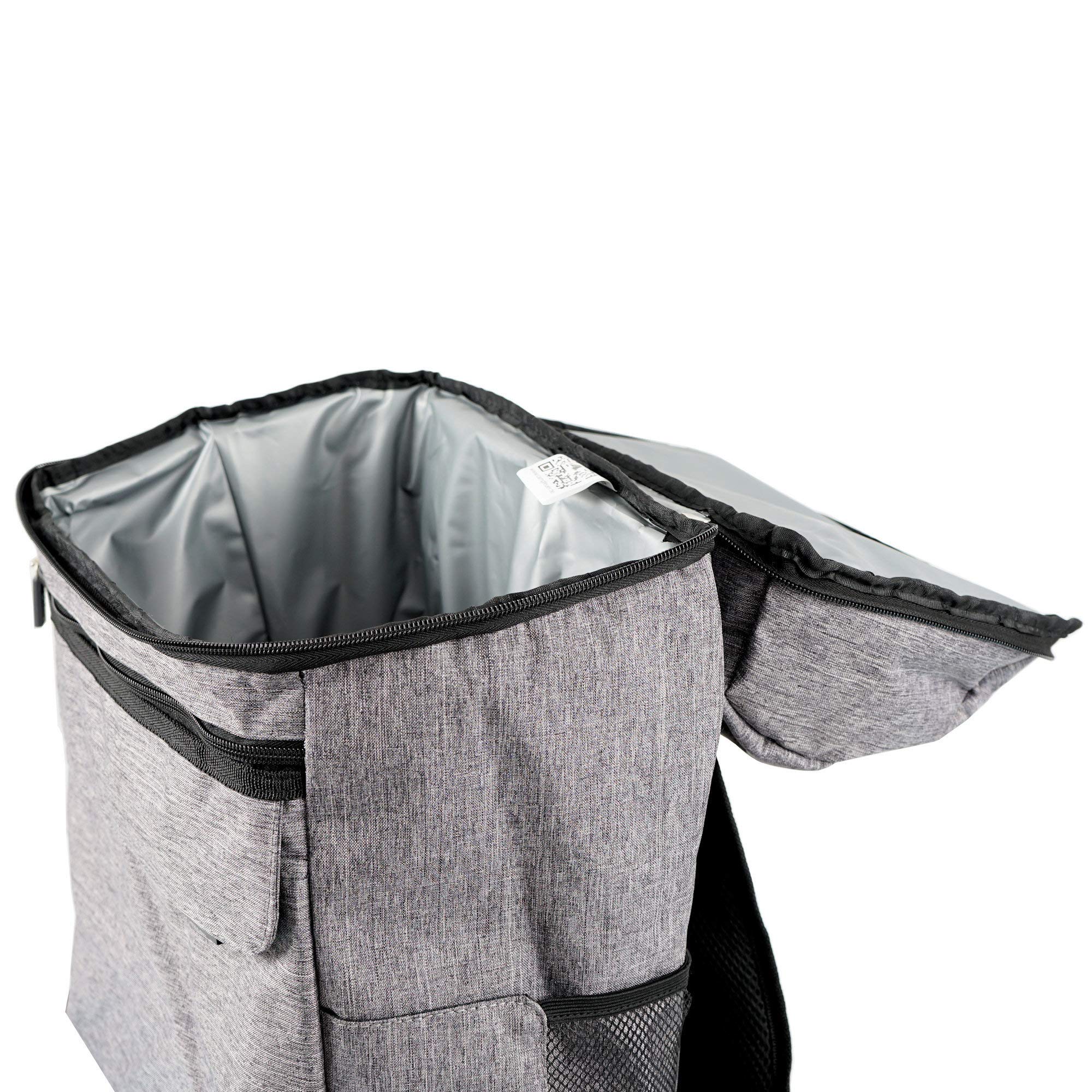 Zaino Termico 20 Litri Impermeabile - Grigio, Per Picnic, Campeggio E Spiaggia - Foto 3