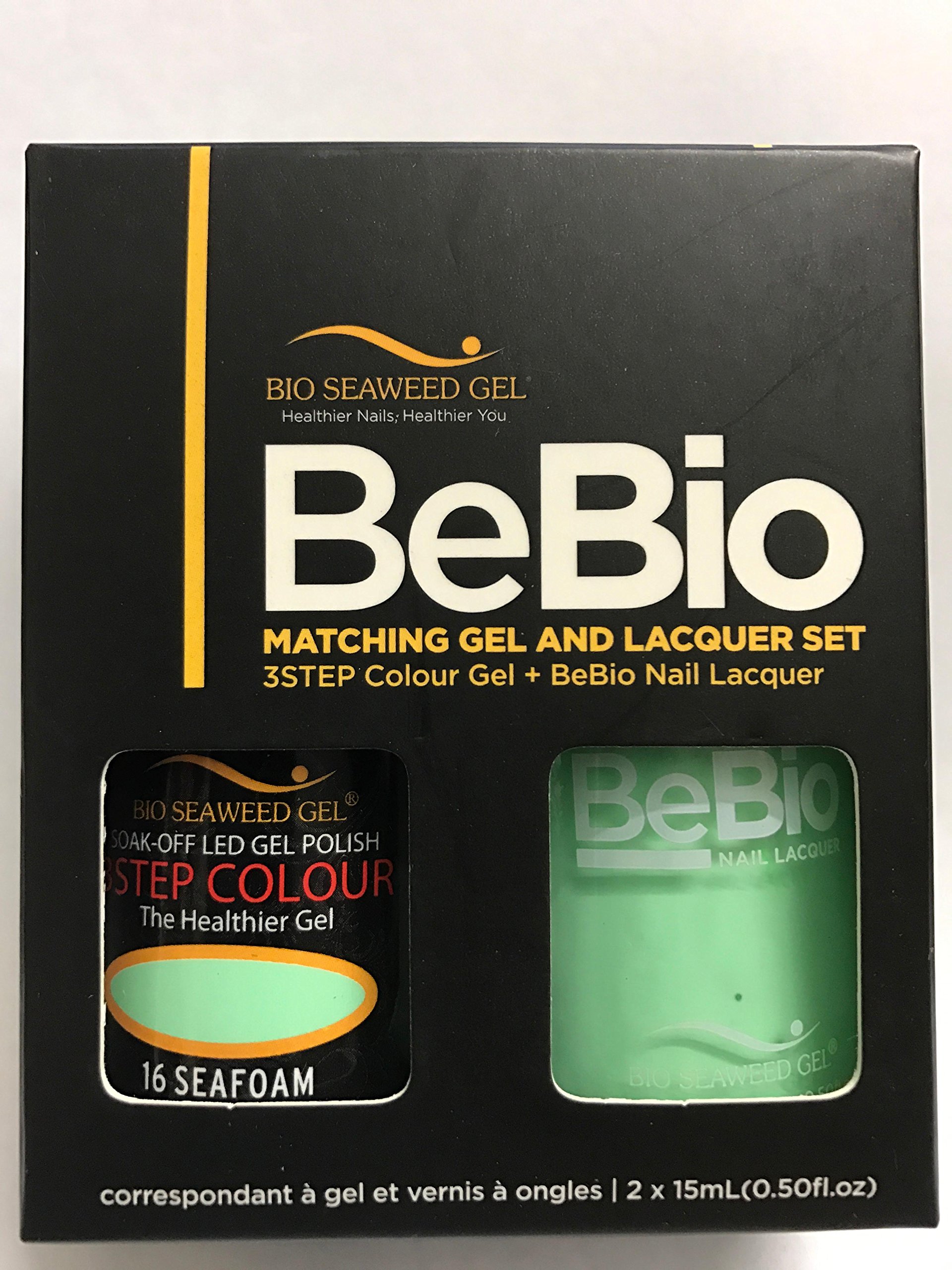 BEBIO matching gel and lacquer set SEAFOAM #16