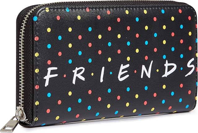 FRIENDS Purses for Women, Zip Around Ladies Wallet with Multiple Card Slots and Coin Compartment, Official TV Show Merchandise