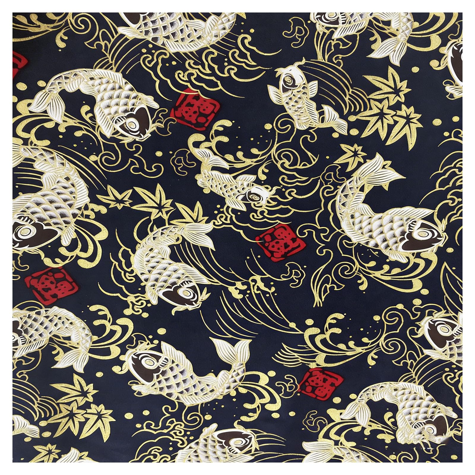 Tissu en coton au mètre pour couture vêtement artisanat carpe