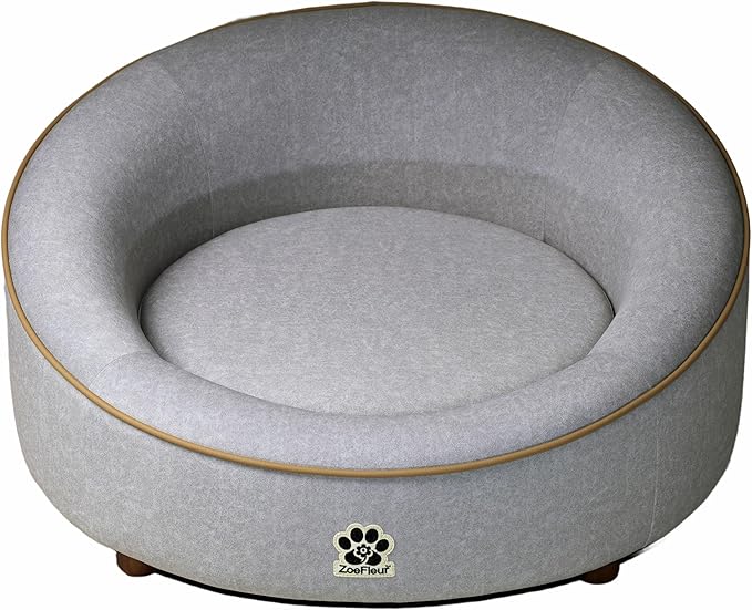 Cama Sofá para Perros Grande con Espuma Viscoelástica y Patas de Madera Gris miniatura 2