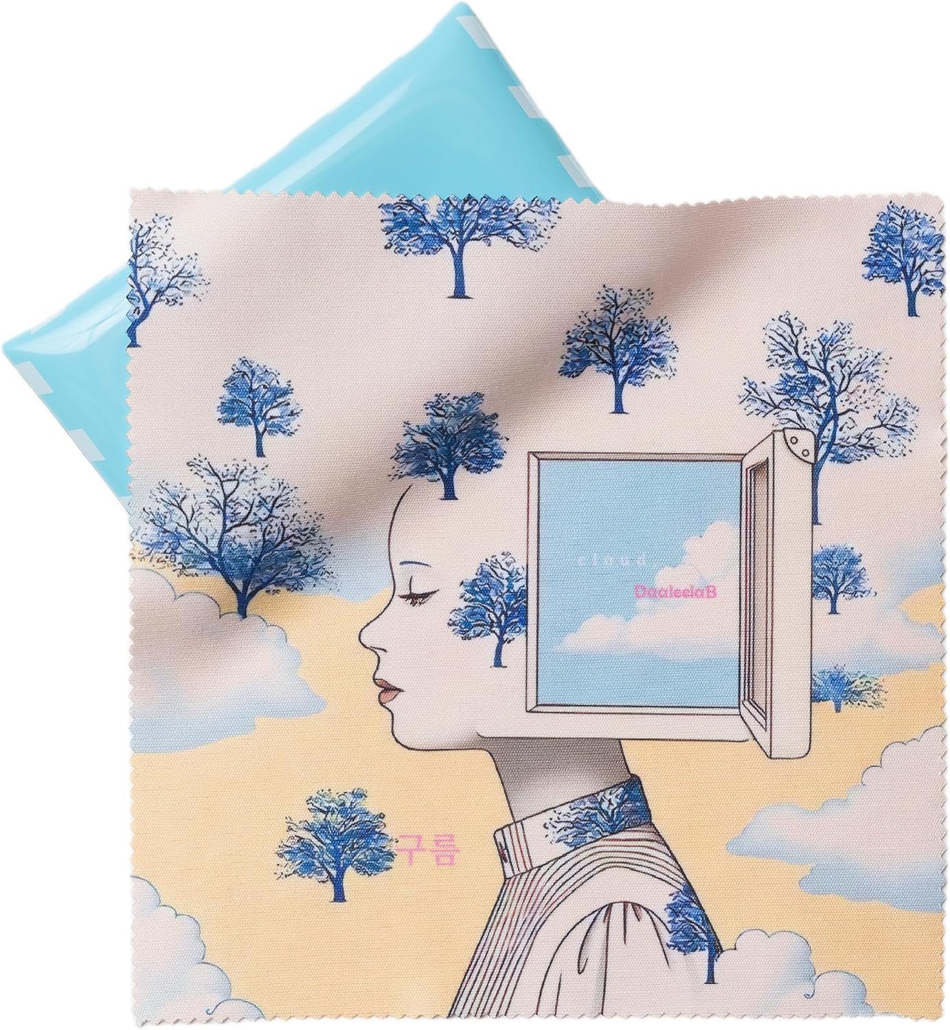 Artistic Microfiber Cleaning Cloth (2-Pack) – Cloud Wonderland Series 01: Suitcase (Cloud)