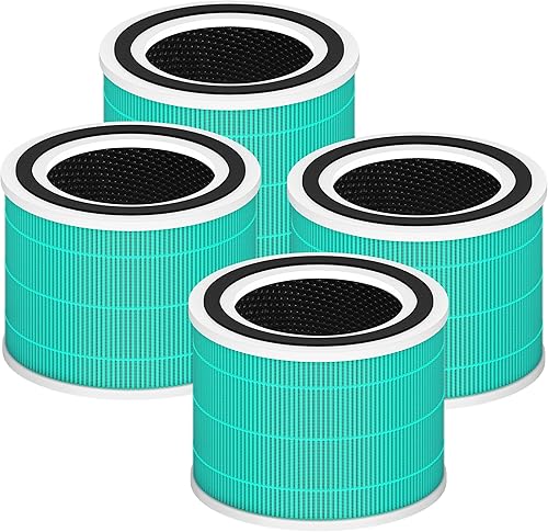 Core 300 Toxin - Filtro de repuesto para purificador de aire LEVOIT Core 300 y Core 300S, paquete de 4 filtros HEPA 3 en 1 de grado H13, en