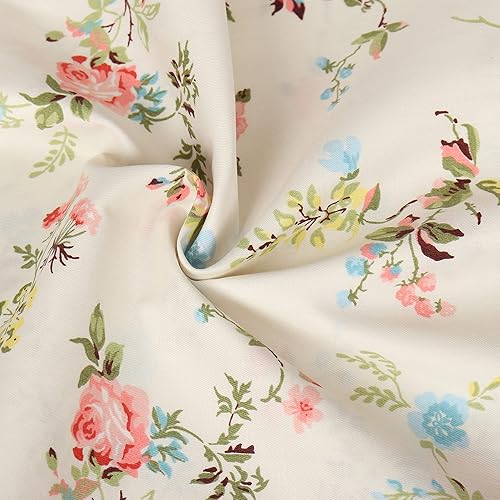 Miniatura 5 de Fundas de almohada para cama Queen, 100% algodón, diseño floral, transpirable, con cierre de sobre, 20 x 30 pulgadas