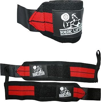 Wrist Wraps 1p - Red Bundle with Ankle Compression Sleeves Large
