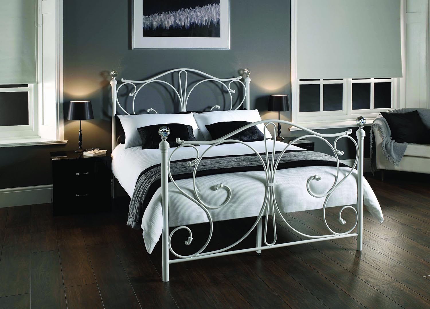 Metal Beds Florence Victorian Style White Frame Traditional Bedstead Bedroom Furniture 3ft Single Amazon Co Uk Home Kitchen