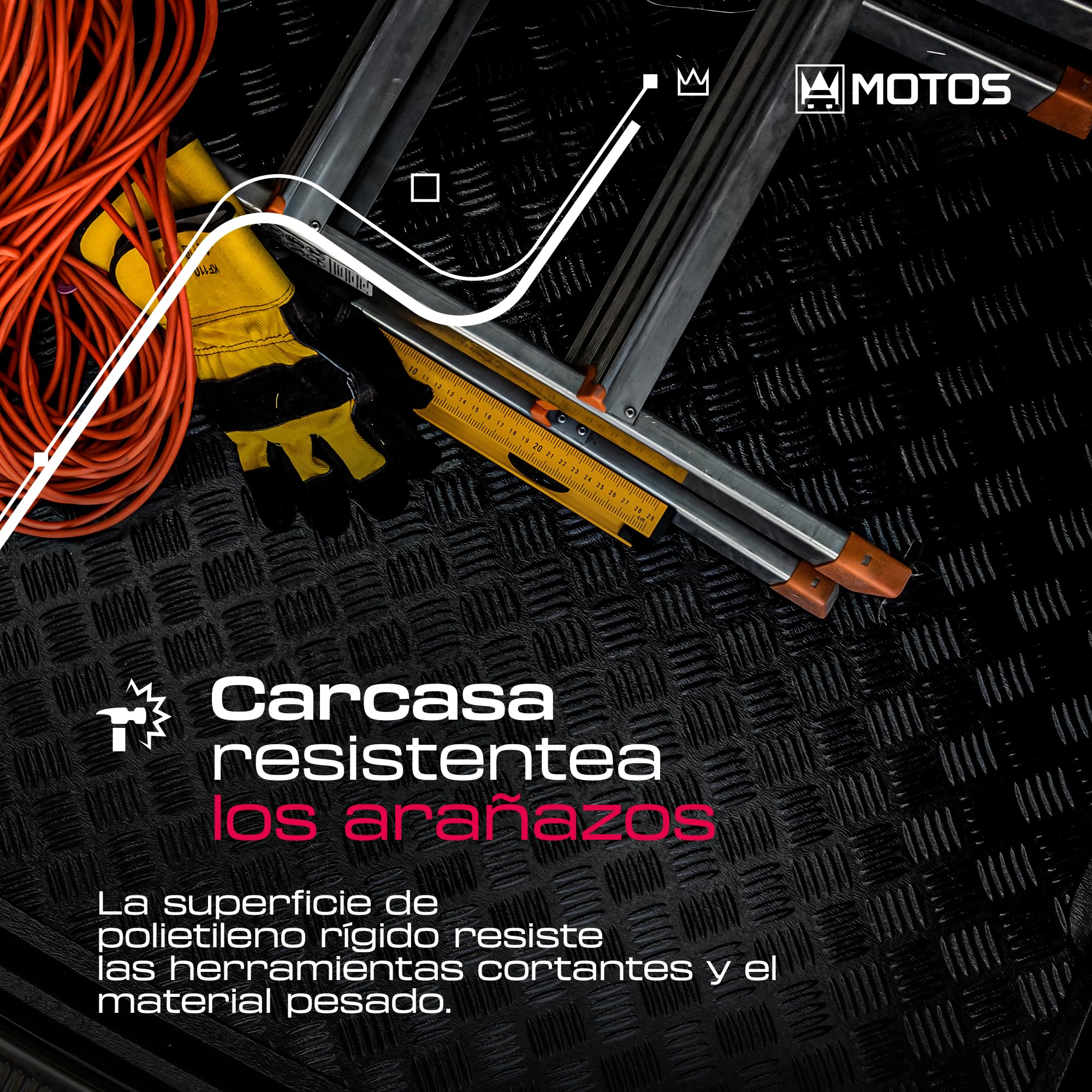 M MOTOS Tapetes de PE para maletero apata para Toyota Land Cruiser J100 1998-2008 Mejore la comodidad de su viaje con la resistente alfombrilla para el maletero del coche, que protege contra la sucied