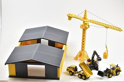 Miniatura 3 de New Ray 32105 SS Volvo Die Cast Playset con 1 cobertizo calavera amarillo