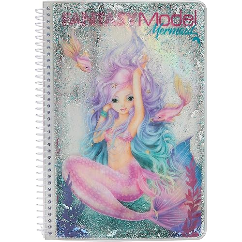 Depesche 10472 Colouring Book Fantasy Model Mermaid, Approx. 17 x 23.5 x 1.5 cm