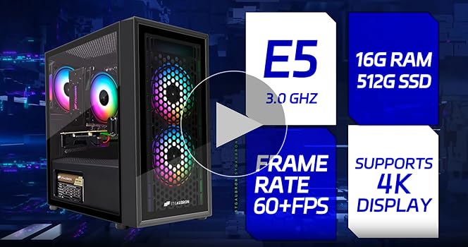 省スペースPC AMD R7 8GB/120/512GB Quadro410 GAMING PC | Intel Core i5-14400F 10x2.50GHz | 16GB DDR4 | RX