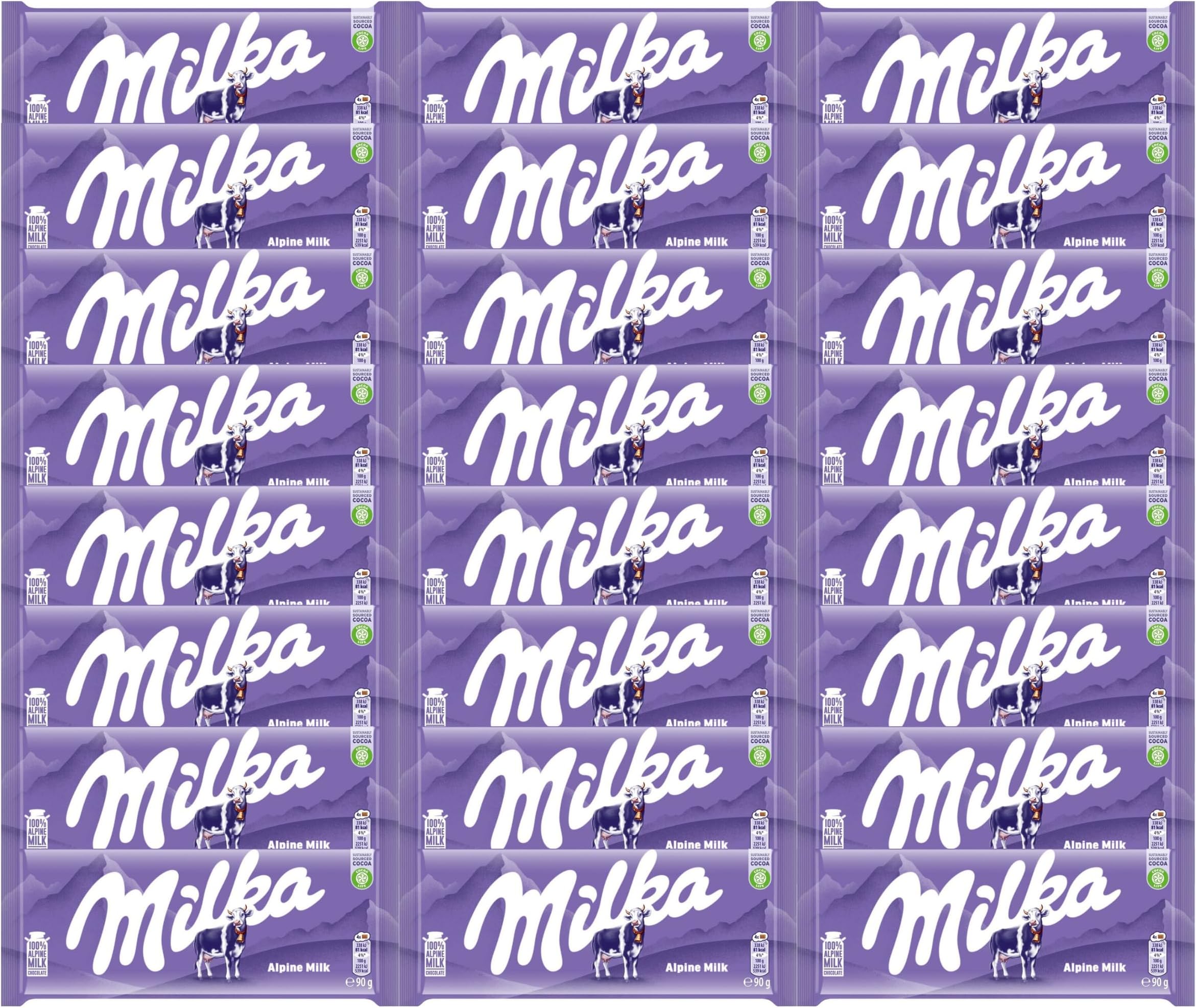 Milka Alpenmilch Chocolate Bar (Pack of 24)