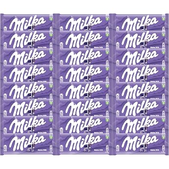 milk alpenmilch bar 24 x 100 g delicate milka alpine milk table chocolate even more chocolate