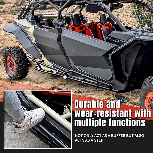 Miniatura 3 de Rock Sliders Nerf Bars Protector de parachoques lateral Protector Tree Kicker Step para Can-Am Maverick X3 MAX 2017-2025 Accesorios  4 puertas,