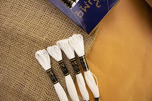 Miniatura 130 de Paquete de 12 hilos de bordado de alta calidad, madejas de 100% algodón egipcio de alta calidad, hilo de bordado de punto de cruz, algodón trenzado