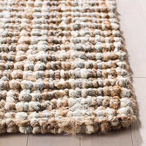 Vista 205 de SAFAVIEH Colección Natural Fiber NF447A - Tapete de pasillo, yute texturizado grueso tejido a mano de 0.75 pulgadas de grosor, ideal para zonas