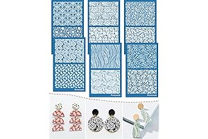 Puocaon Botanical Clay Silk Screen: Vibrant Silkscreen Stencils for Polymer Clay Masterpieces