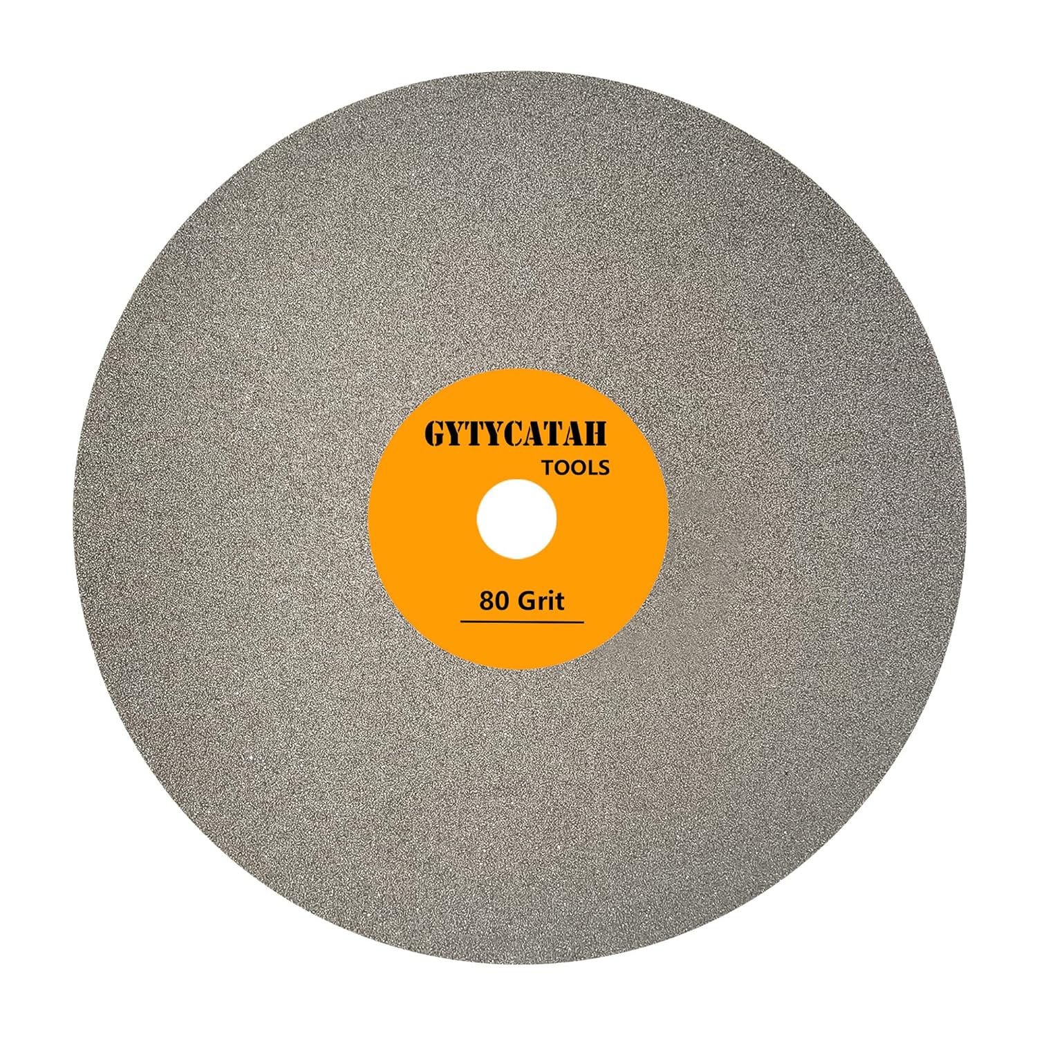 Diamond Flat Lap Disc, 6" x 1/2" Arbor 80 Grit, Diamond Coated Flat Lap Wheel for Gemstone Ceramics Stone Glass, Grinding Sanding Disc Lapping Polishing Disc