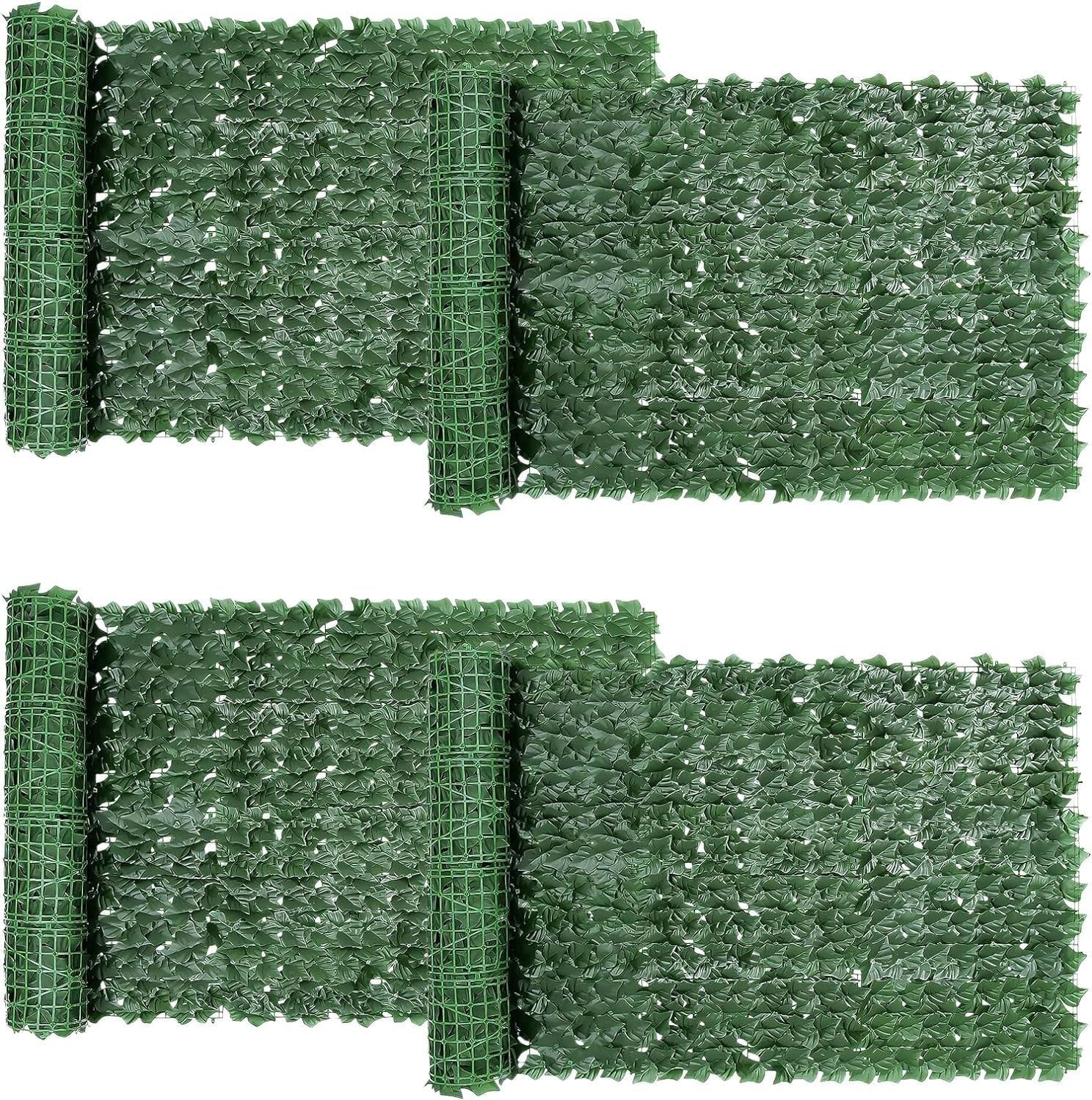 Cerca de Seto Artificial de Hiedra de Gran Densidad con Protección UV para Jardín