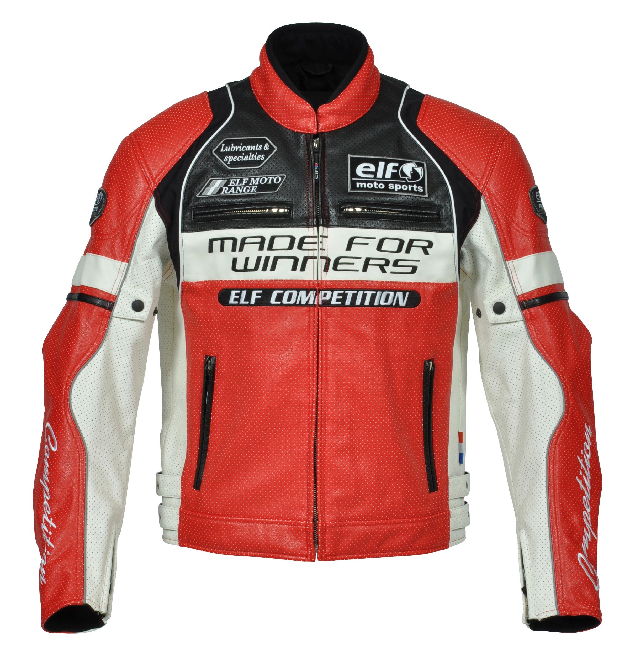 Amazon | [エルフ] フェイクレザージャケット RD 3L EL-3227LTD/RD/3L 