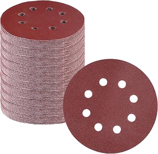WORKPRO Sanding Discs, 5-Inch 80 Grit 8-Hole Hook and Loop, 150 Pack